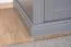 Vitrine Lotofaga 08, Farbe: Grau / Walnuss - 132 x 67 x 48 cm (H x B x T)