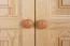 Kleiderschrank Kiefer Vollholz massiv natur Junco 08B - Abmessung 195 x 102 x 59 cm (H x B x T)
