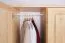Kleiderschrank Kiefer Vollholz massiv natur Junco 08B - Abmessung 195 x 102 x 59 cm (H x B x T)