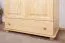 Kleiderschrank Kiefer Vollholz massiv natur Junco 08B - Abmessung 195 x 102 x 59 cm (H x B x T)