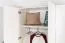 Drehtürenschrank / Kleiderschrank Siumu 23, Farbe: Weiß / Weiß Hochglanz - 224 x 182 x 56 cm (H x B x T)