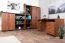 Regal Mojokerto 13, Farbe: Walnuss / Schwarz - Abmessungen: 194 x 60 x 39 cm (H x B x T)