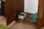 Kleiderschrank Kiefer Vollholz massiv Eichefarben 007 - Abmessung 190 x 80 x 60 cm (H x B x T)