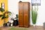 Kleiderschrank Kiefer Vollholz massiv Eichefarben 007 - Abmessung 190 x 80 x 60 cm (H x B x T)