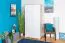 Kleiderschrank Kiefer Vollholz massiv weiß lackiert 007 - Abmessung 190 x 80 x 60 cm (H x B x T)