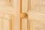 Kleiderschrank Massivholz natur 016 - Abmessung 190 x 120 x 60 cm (H x B x T)