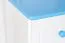 Kommode Kiefer massiv Vollholz weiß blau lackiert 006 - Abmessung 78 x 80 x 47 cm (H x B x T)