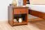 Nachtkommode Kiefer massiv Vollholz Nussfarben Junco 127 - Abmessung: 43 x 40 x 35 cm (H x B x T)