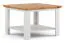Couchtisch Bresle 08, Kiefer massiv, Farbe: Weiß / Natur - Abmessungen: 70 x 70 x 40 cm (B x T x H)