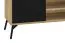 TV-Unterschrank Lincolnia 06, Farbe: Eiche / Schwarz - Abmessungen: 55 x 160 x 40 cm (H x B x T), mit 3 Türen und 5 Fächern