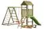 Spielturm S29B, inkl. Wellenrutsche, Doppelschaukel-Anbau, Sandkasten, überdachte Sitzbank und Klettergerüst, 427 x 346 cm, Kinderspielturm, Kletterturm