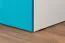 Jugendzimmer - Drehtürenschrank / Kleiderschrank Aalst 17, Farbe: Eiche / Weiß / Blau - Abmessungen: 190 x 80 x 50 cm (H x B x T)