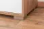 Schuhschrank  Manase 11, Farbe: Eiche Braun / Weiß Hochglanz - 94 x 63 x 36 cm (H x B x T)