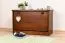 Schuhschrank Kiefer Vollholz massiv Nussfarben Junco 216 - Abmessungen: 44 x 72 x 30 cm (H x B x T)