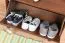 Schuhschrank Kiefer Vollholz massiv Nussfarben Junco 216 - Abmessungen: 44 x 72 x 30 cm (H x B x T)