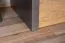 Schreibtisch Selun 11, Farbe: Eiche Dunkelbraun / Grau - 75 x 120 x 53 cm (H x B x T)