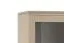Schmale Vitrine mit 5 Fächern Kainanto 09, Farbe: Eiche / Grau, 2 Türen, 4 Holzeinlegeböden, Maße: 205 x 56 x 41 cm, Griffe: Metall