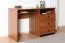 Schreibtisch Mojokerto 05, Farbe: Walnuss / Schwarz - Abmessungen: 77 x 120 x 60 cm (H x B x T)