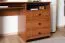 Schreibtisch Mojokerto 05, Farbe: Walnuss / Schwarz - Abmessungen: 77 x 120 x 60 cm (H x B x T)