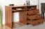 Schreibtisch Mojokerto 05, Farbe: Walnuss / Schwarz - Abmessungen: 77 x 120 x 60 cm (H x B x T)