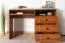 Schreibtisch Mojokerto 05, Farbe: Walnuss / Schwarz - Abmessungen: 77 x 120 x 60 cm (H x B x T)