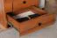 Schreibtisch Mojokerto 05, Farbe: Walnuss / Schwarz - Abmessungen: 77 x 120 x 60 cm (H x B x T)