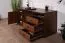 Schreibtisch Mojokerto 06, Farbe: Walnuss / Schwarz - Abmessungen: 77 x 160 x 60 cm (H x B x T)