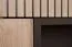 Kommode / Sideboard mit zwei Schubladen Jordalsgrenda 05, Farbe: Eiche / Schwarz, zwei Türen, 5 Fächer, Maße: 90 x 150 x 40 cm, für Wohnzimmer