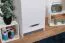 Kinderzimmer - Schrank Frank 04, Farbe: Weiß / Grau - 189 x 45 x 40 cm (H x B x T)