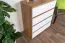 Jugendzimmer - Kommode Alard 05, Farbe: Eiche / Weiß - Abmessungen: 94 x 80 x 40 cm (H x B x T)