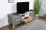 TV-Unterschrank Caranx 7, Farbe: Weiß / Eiche / Anthrazit - Abmessungen: 57 x 160 x 42 cm (H x B x T)