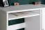 Schreibtisch Kiefer massiv Vollholz weiß lackiert Junco 192 - Abmessung 75 x 100 x 55 cm
