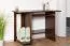 Robuster Schreibtisch Kiefer massiv Vollholz Walnussfarben Junco 195, schlichtes Design, 75 x 103 x 57 cm, mit Abstellplatz für PC, ein Fach