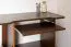 Robuster Schreibtisch Kiefer massiv Vollholz Walnussfarben Junco 195, schlichtes Design, 75 x 103 x 57 cm, mit Abstellplatz für PC, ein Fach