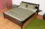 Doppelbett Buche Massivholz 108, Walnussfarben, inkl. Lattenrost, Liegefläche 160 x 200 cm, bequemes Gästebett, langlebig und robust, einfacher Aufbau