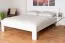 Schlichtes Doppelbett, bequemes Gästebett Buche Massivholz 114, in Weiß, inkl. Lattenrost, Liegefläche 160 x 200 cm, robust und stabil