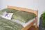 Jugendbett Buche massiv Vollholz natur 117, inkl. Lattenrost - Abmessung 160 x 200 cm