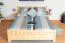 Doppelbett / Gästebett Kiefer massiv Vollholz natur 67, inkl. Lattenrost - Abmessung 160 x 200 cm