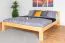 Jugendbett Kiefer massiv Vollholz natur 73, inkl. Lattenrost - Abmessung 180 x 200 cm