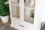 Vitrine in Weiß Kiefer Vollholz Buteo 02, 195 x 80 x 40 cm, mit 1 Schublade und 4 Fächern, breite Standbeine, robust und stabil