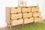 Kommode Eiche massiv natur Aurornis 40 - Abmessungen: 84 x 142 x 40 cm (H x B x T)
