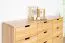Kommode Eiche massiv natur Aurornis 40 - Abmessungen: 84 x 142 x 40 cm (H x B x T)