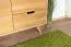 Kommode Eiche massiv natur Aurornis 40 - Abmessungen: 84 x 142 x 40 cm (H x B x T)