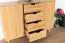 Kommode Eiche massiv natur Aurornis 46 - Abmessungen: 104 x 142 x 40 cm (H x B x T)