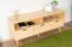 TV-Unterschrank Kiefer massiv natur Aurornis 58 - Abmessungen: 64 x 142 x 40 cm (H x B x T)