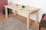 Tisch Kiefer massiv Vollholz natur Junco 241A (eckig) - Abmessung 80 x 180 cm