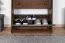 Schuhschrank Kiefer Vollholz massiv Walnussfarben Junco 218 - Abmessungen: 62 x 72 x 30 cm (H x B x T)