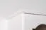 Elegante Vitrine Kiefer Massivholz Pipilo 07, in Weiß, 200 x 135 x 54 cm, mit 8 Fächern und 5 Schubladen, hochwertige Verarbeitung, langlebig