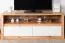 TV-Schrank / TV-Möbel Faleula 06, mit ABS Katenschutz, Eiche / Weiß, Maße: 52 x 130 x 53 cm, zwei Schubladen, ein offenes Ablagefach, für Wohnzimmer