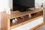 TV-Schrank / TV-Möbel Faleula 06, mit ABS Katenschutz, Eiche / Weiß, Maße: 52 x 130 x 53 cm, zwei Schubladen, ein offenes Ablagefach, für Wohnzimmer